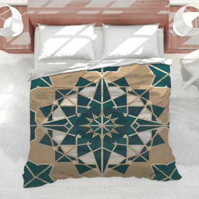 Édredon géométrique à motif mandala