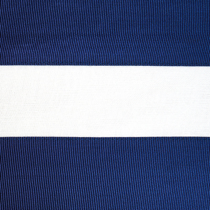 Schumacher x Miles Redd Ribbon Appliqué Panel Fabric, Navy/Ivory