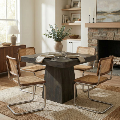 Table de cuisine compacte carrée, 30 pouces, stratifié en marbre blanc, pieds en métal, polyvalente pour la salle à manger ou la petite salle de conférence