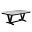 Demarkio Faux Marble Top Dining Table