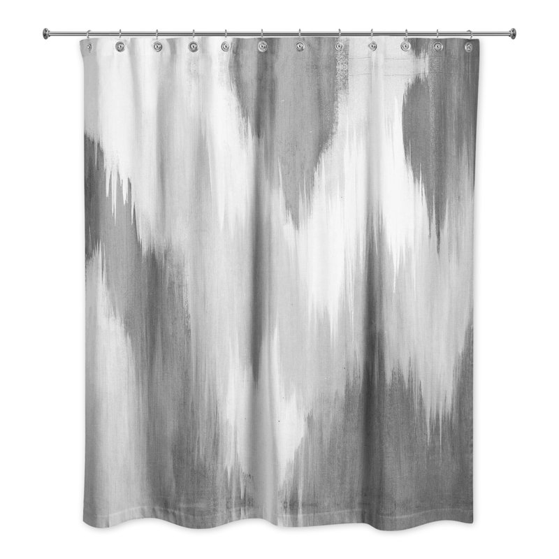  Rideau de douche simple abstrait, gris