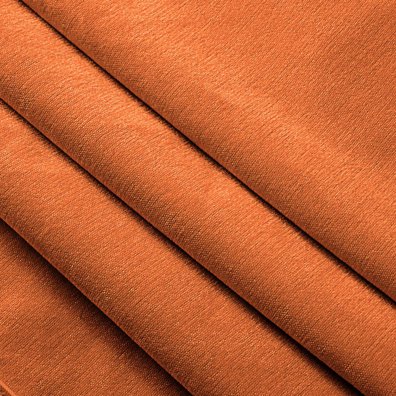 Canapé modulaire 2 places à housse avec repose-pieds convertible, Chenille orange