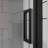32" - 33.2" Adjustable Width Pivot Glass Shower Door, 6Mm Tempered Clear Glass, Black Finish, Reversible Installation, 180 Internally/Externally Pivot, Bi Folding Hinges, Water Leakage Prevention-124897865