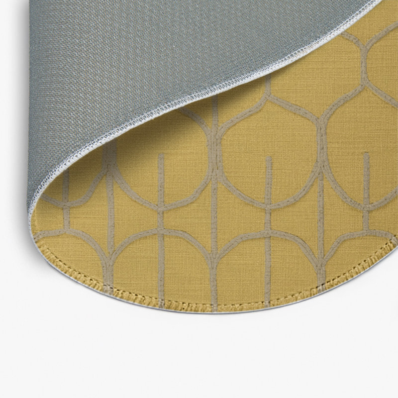 Tapis brun intérieur et extérieur Trellis, Rond 5 pi