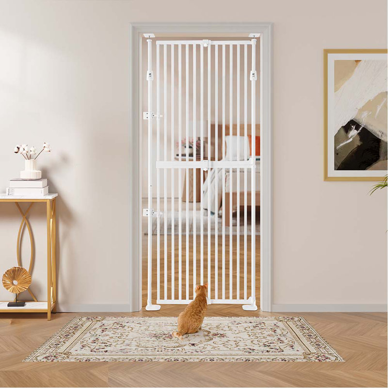 Barrière pour chat de 75 à 98 po de hauteur, convient aux ouvertures de 21 à 34 po de largeur