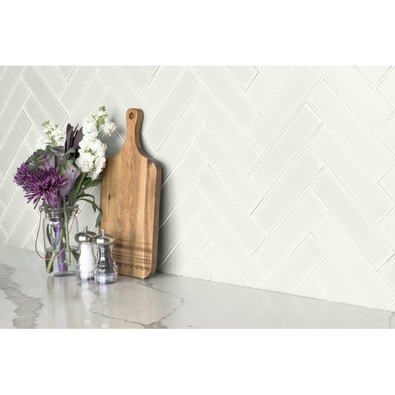 Reverie 2.5" x 9" Porcelain Subway Wall & Floor Tile, Milky Way