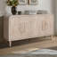 Buffet de rangement courbé avec poignées en bois-371973456
