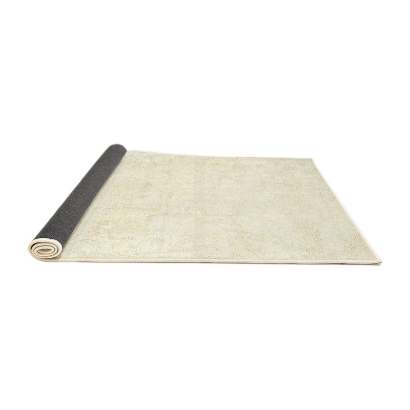 Tapis beige contemporain, Rond 8 pi