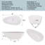Baignoire autoportante de 59 po à surface solide, baignoire autoportante en résine de pierre fabriquée à la main de luxe avec trop-plein et bonde escamotable, blanc brillant 24S02-59GW-126754415