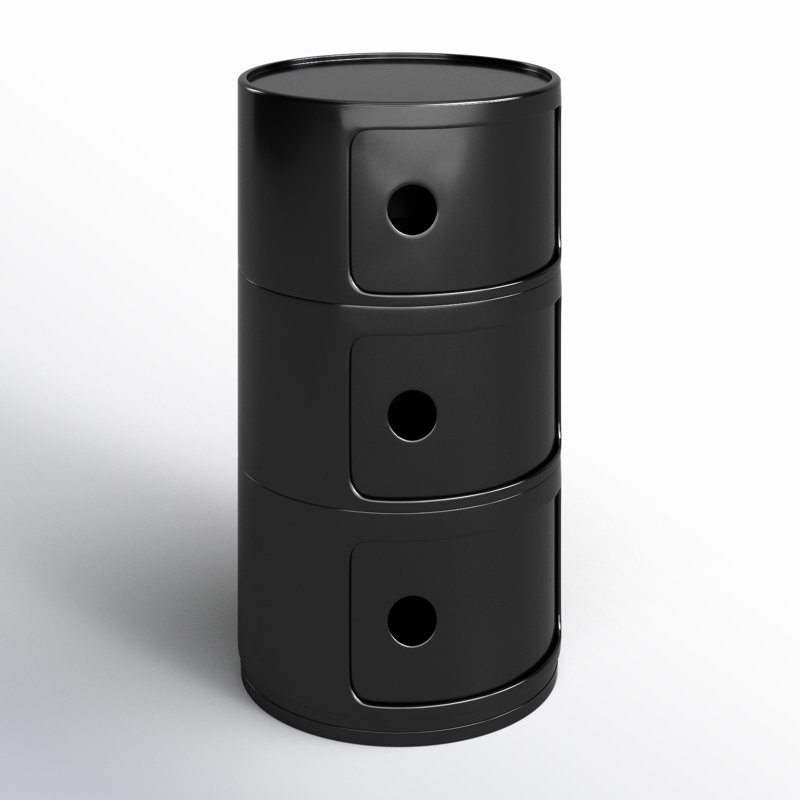 Componibili Round Modular Stacking Units, 3, Black