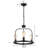 Industrial Pendant Lighting, 3-Light Modern Farmhouse Chandelier Light Fixture with Black Crown Cage