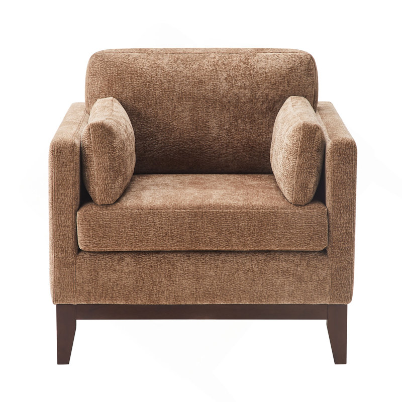 Chaise avec accoudoirs Chalco, Brun