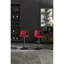 Tabourets de bar rouges de 2 - 13,38 po Largeur de l'emballage, hauteur réglable, base pivotante, coussin en mousse, structure en métal 18,89 po
