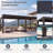 20 Ft. W x 10 Ft. D Outdoor Louvered Pergola Metal Pergola With Adjustable Roof-122513652