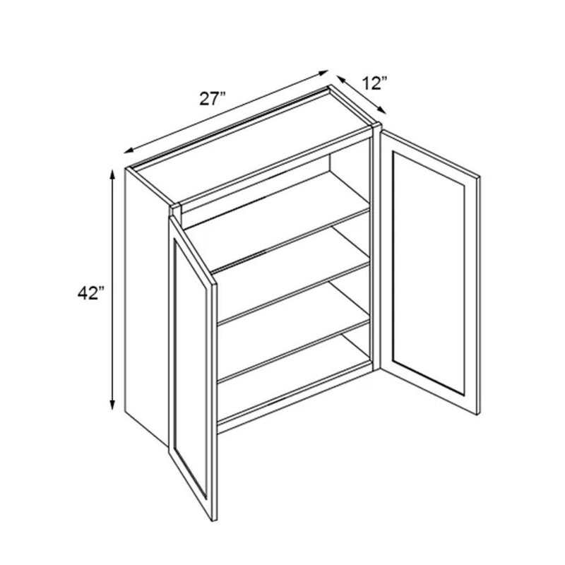 Armoire murale standard prête à assembler, L 27 po, Blanc cassé