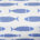Woodblock Fish Blue