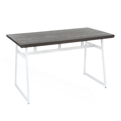 Table de salle à manger Geo Industrial en métal et espresso