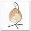 Chaise hamac en rotin tissé et rembourré