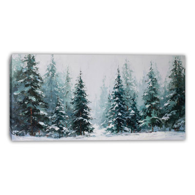 «Evergreen Silence in Snow», art mural sur toile
