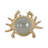Decorative Metal Crab Magnifying Glass Sculpture for Table Decor - Coastal Functional Reading Accent for Living Room or Home Decoration - Gold-1929767560