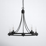 Laurie 5 - Light Dimmable Wagon Wheel Chandelier