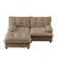 Canapé modulaire en tissu chenille respirant avec 1 repose-pieds, facile à assembler pour le confort du salon-2075202049