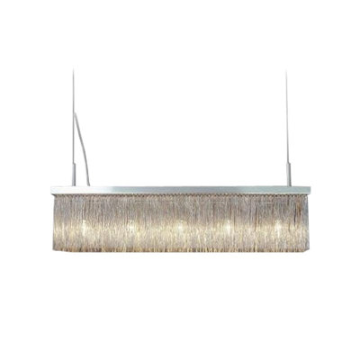 Lustre suspendu 5 lumières en acier inoxydable