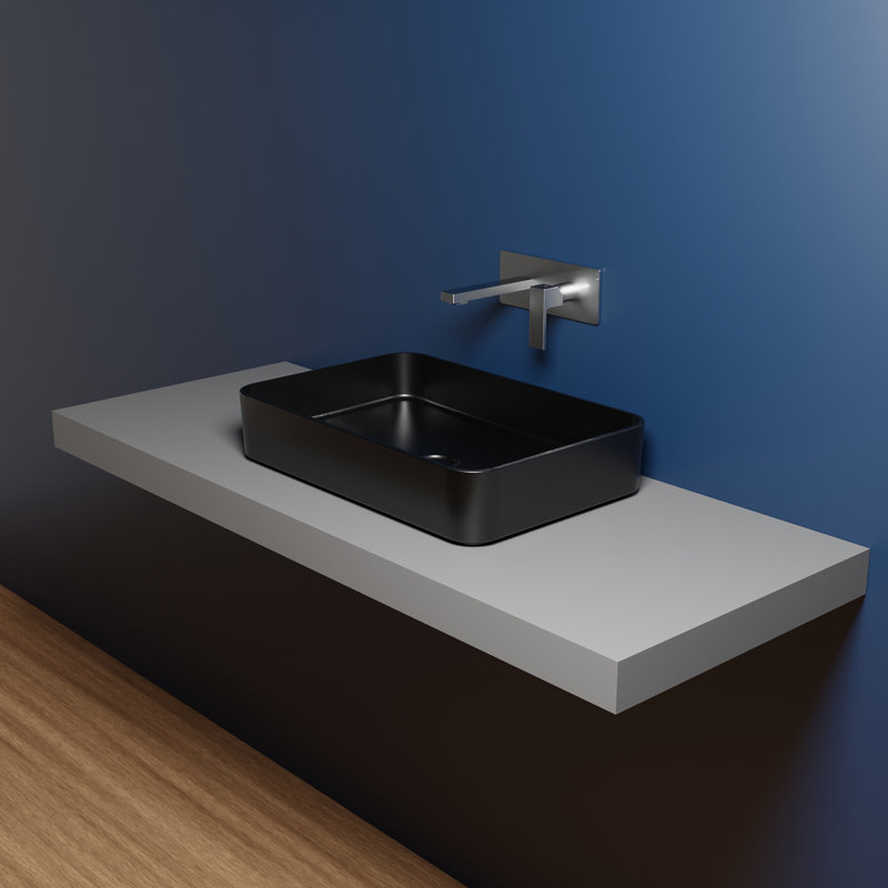 Mood 25.3 in. L Bathroom Sink, Matte Black