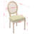 Vintage Inspired Dining Chairs With Solid Wood Frame - Rattan Back, Linen Fabric, Set Of 2-790172754