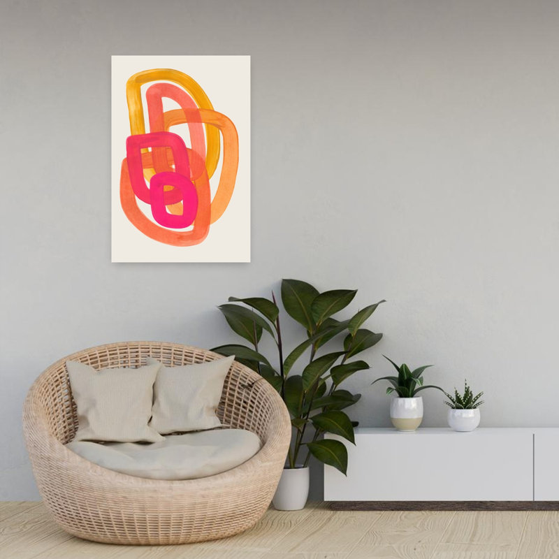 Art contemporain contemporain abstrait, H 24 po x l 16 po