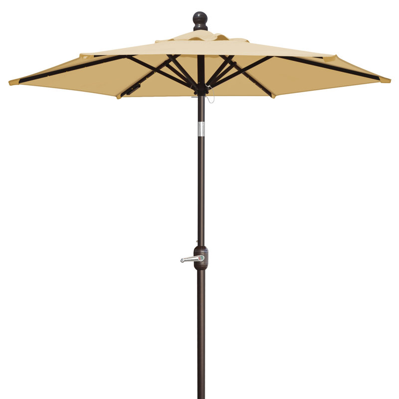 Parasol à DEL incliné pour l'extérieur, Beige