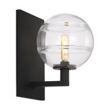 Sean Lavin Sedona 1-light LED wall sconce in nightshade black finish with glass shade