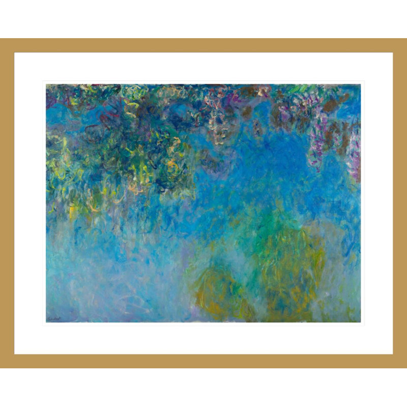 «Wisteria» par Claude Monet, impression giclée encadrée, H 23,5 po x l 28,94 po