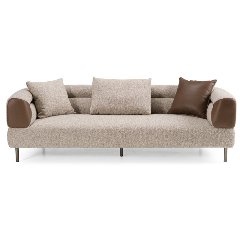 Plume - Canapé moderne en tissu brun