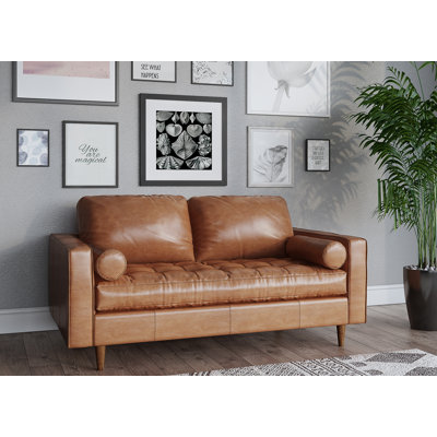 Brochu 65.4'' Leather Loveseat