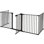 Barrière de sécurité de 123 po de largeur, barrières pour bébé, clôture de cheminée 5 panneaux