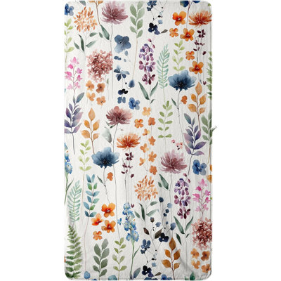 Colorful Wild Flowers Bath Towels High Absorbent Microfiber Bathroom Towel for Home Hotel 35*70inch Plus, you'll receive a beach-style canvas tote bag