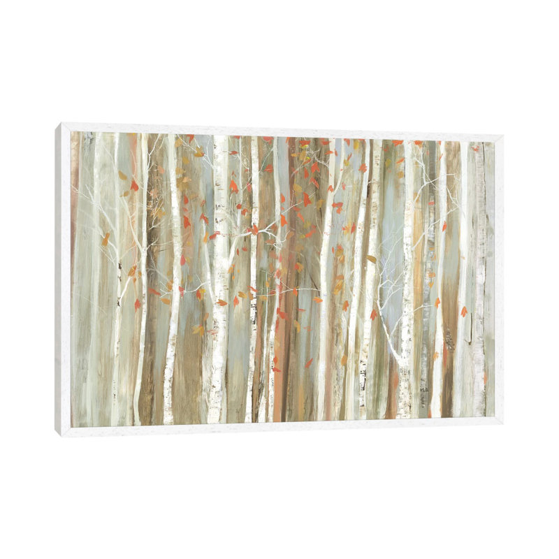 Birch Bark by Allison Pearce - Painting on Canvas, White Framed Canvas, 66.04 cm H x 45.72 cm W