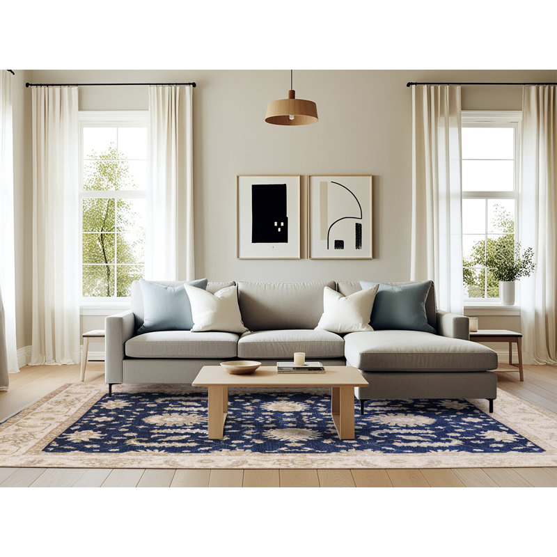 Kachayr Oriental Indoor Rug, Rectangle 6' x 9'