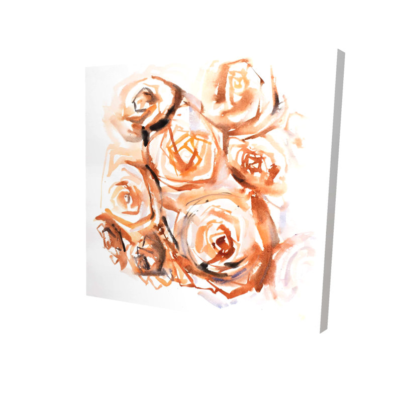 Abstrait roses sépia