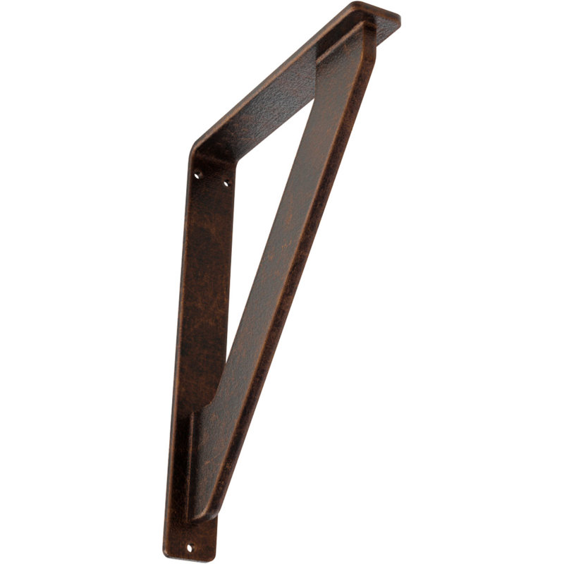 Support traditionnel en fer forgé, H 8 po x l 1,5 po x P 5,5 po, Cuivre antique