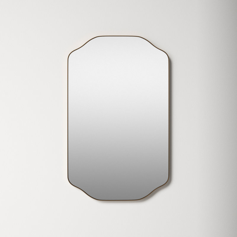 Eaton Metal Scalloped Mirror, Gold