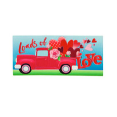 Valentines Day Loads of Love Sassafras Switch 22 in. x 10 in. Non-Slip Outdoor Door Mat