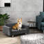 Canapé pour animal de compagnie, siège spacieux, entretien facile, lit gris pour chiens, moelleux et lavable, fabrication