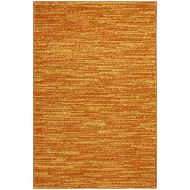Tapis intérieur / extérieur Mullean Sandy, Tapis de couloir 2 pi x 4 pi