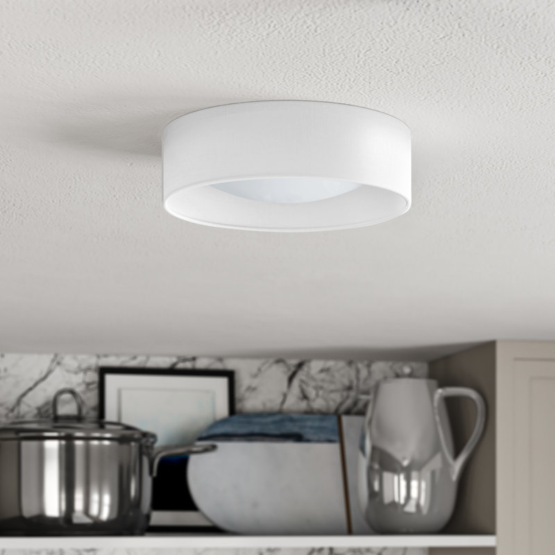 Acrylic LED Flush Mount, Eggshell