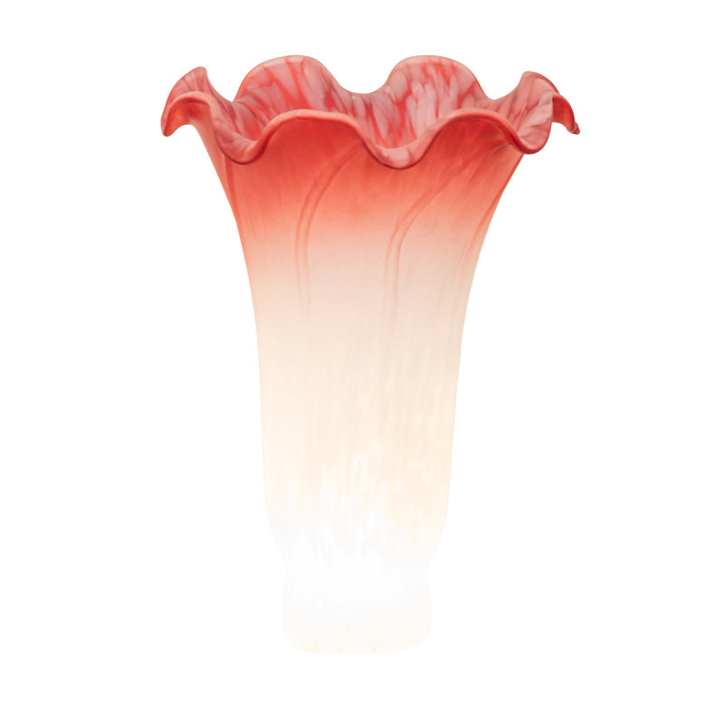 Lamp Shade, 6" H x 4" W x 4" D, Pink/White