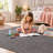 Sorbus Interlocking Foam Floor Tiles, 3/8-inch EVA Floor Mats with Borders, Carpet Gray, 96 Sq Ft-138286845
