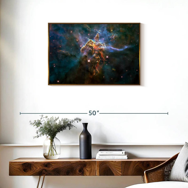 Carina Nebula Mystic Mountain, 31 po x 21 po, Cadre flottant doré