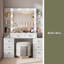 Vanity Desk With With Mirror And Lights,Makeup Vanity Table Wwith Lighted Mirror & Charging Station
